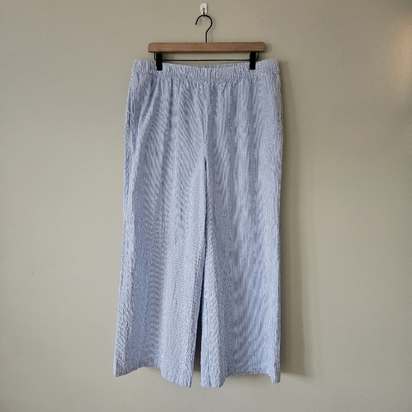 Meshki Blue Stripe Hansen Wide Leg Pants - Picture 4 of 14